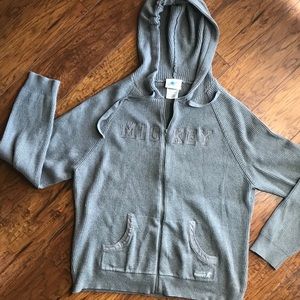 Disney Resort Mickey Cardigan Gray Sweater